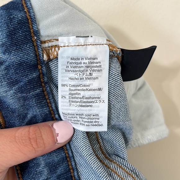 Madewell The High-Rise Slim Boyjean Medium Wash Distressed Hem Size 27 - Picture 11 of 12